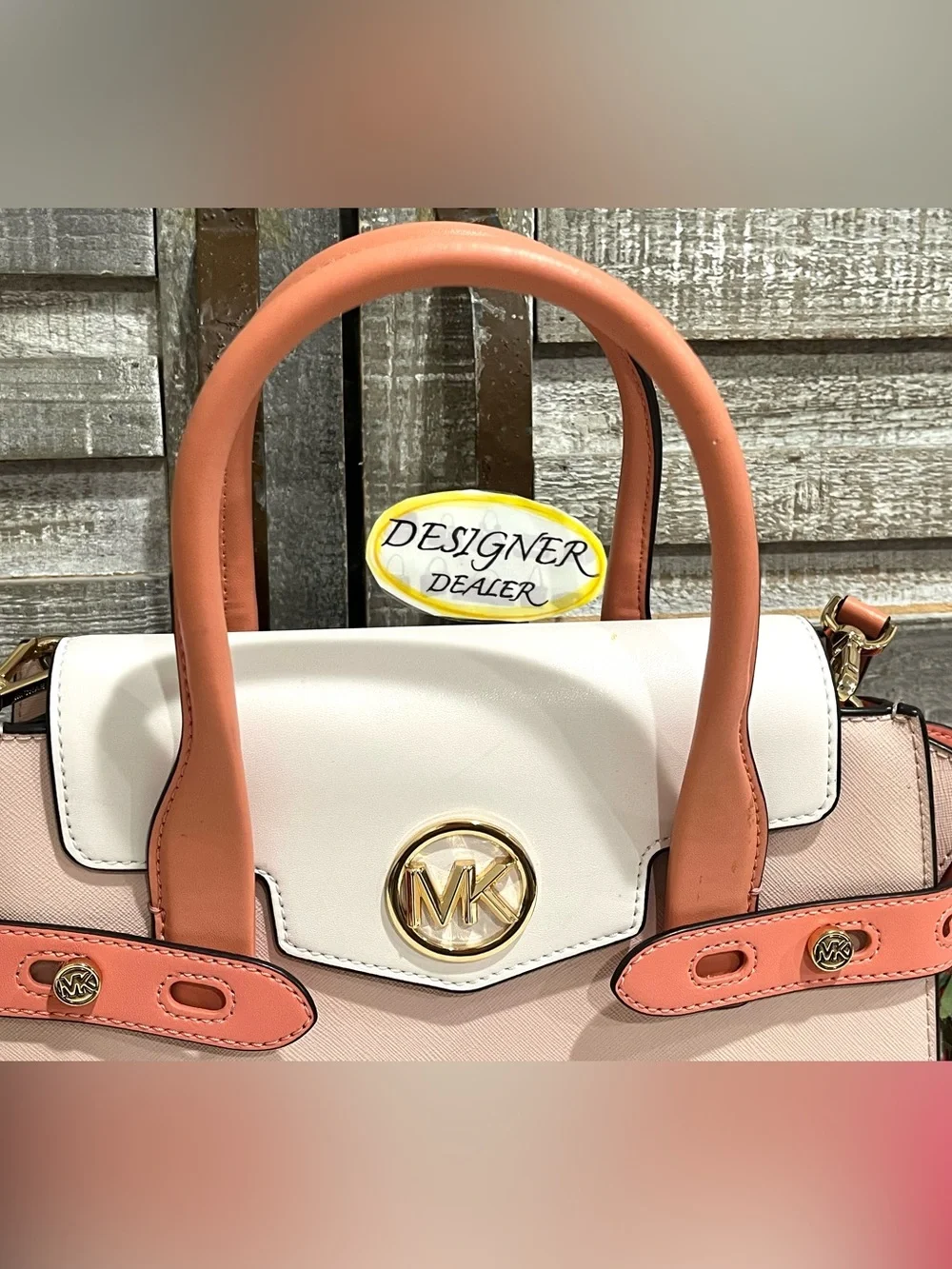 MICHAEL KORS Carmen Saffiano Leather Satchel VGC!
